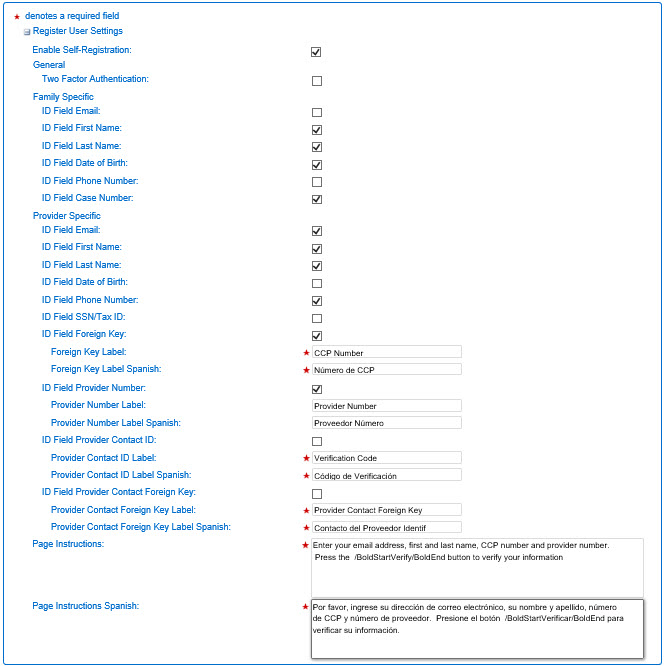 An image showing register user settings